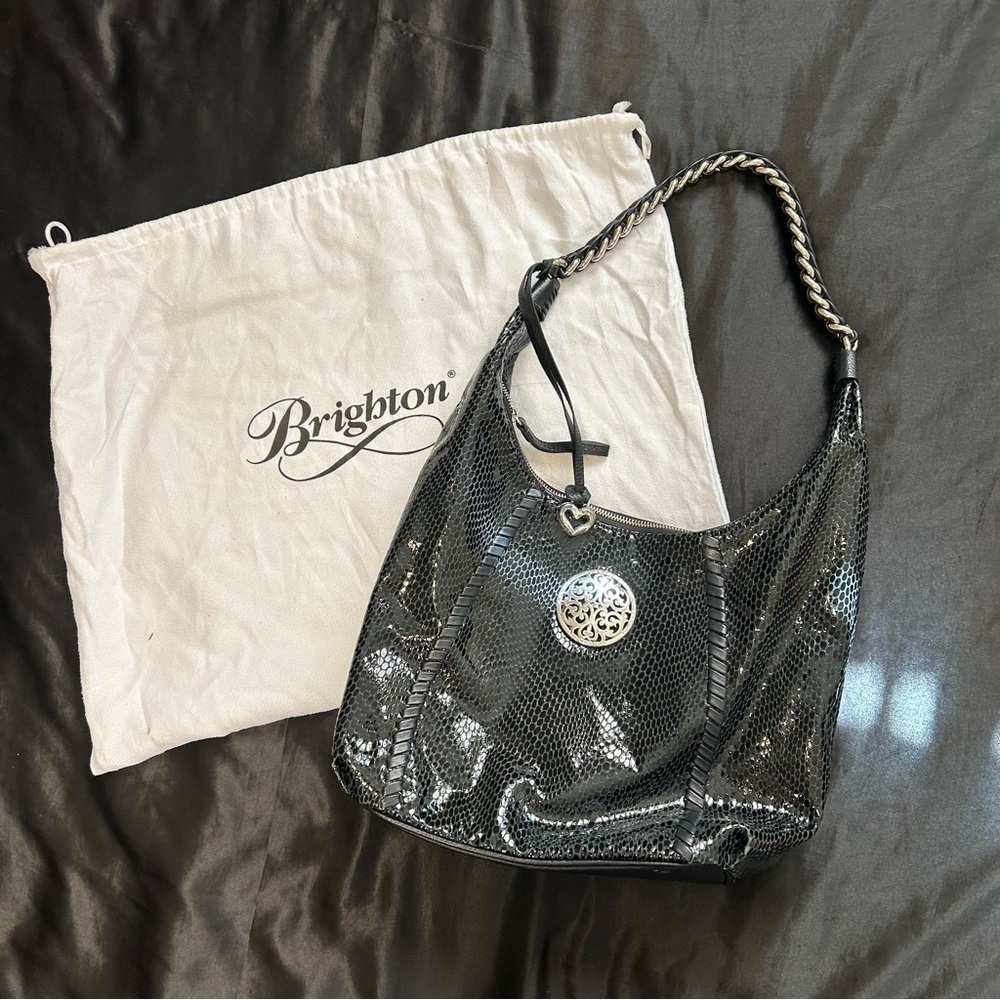 Brighton Black Hobo Bag